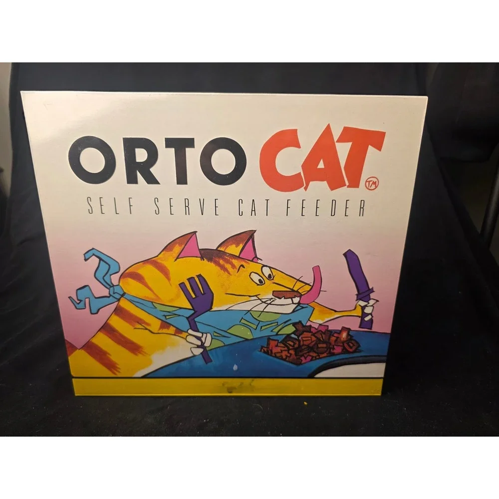 Orto Cat Self Serve Cat Feeder Vintage Mechanical Automatic Wind-Up Pet Feeder